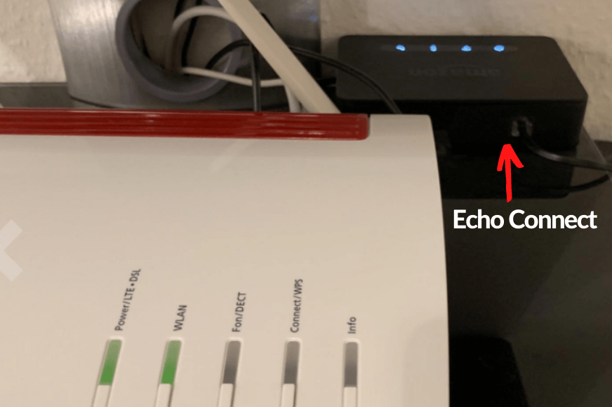 Echo Connect wird mit dem Modem verbunden